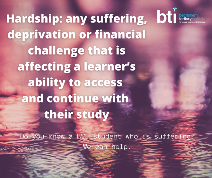 BTI wants to support students suffering hardship
